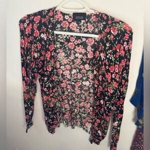 Floral Button Up Cardigan